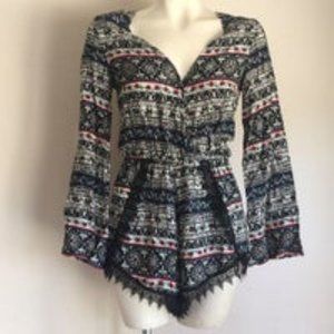 Romper Crochet Trim NWT